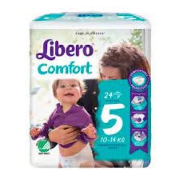 Libero Comfort 5 Baby Nappies - 10-14kg (1 Pack of 24)