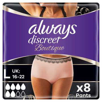 Always Discreet Boutique Pants Plus - Large - 8 Pack