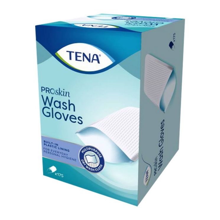 TENA Proskin Wash Gloves - 175 Pack | Countrywide Health & Mobility